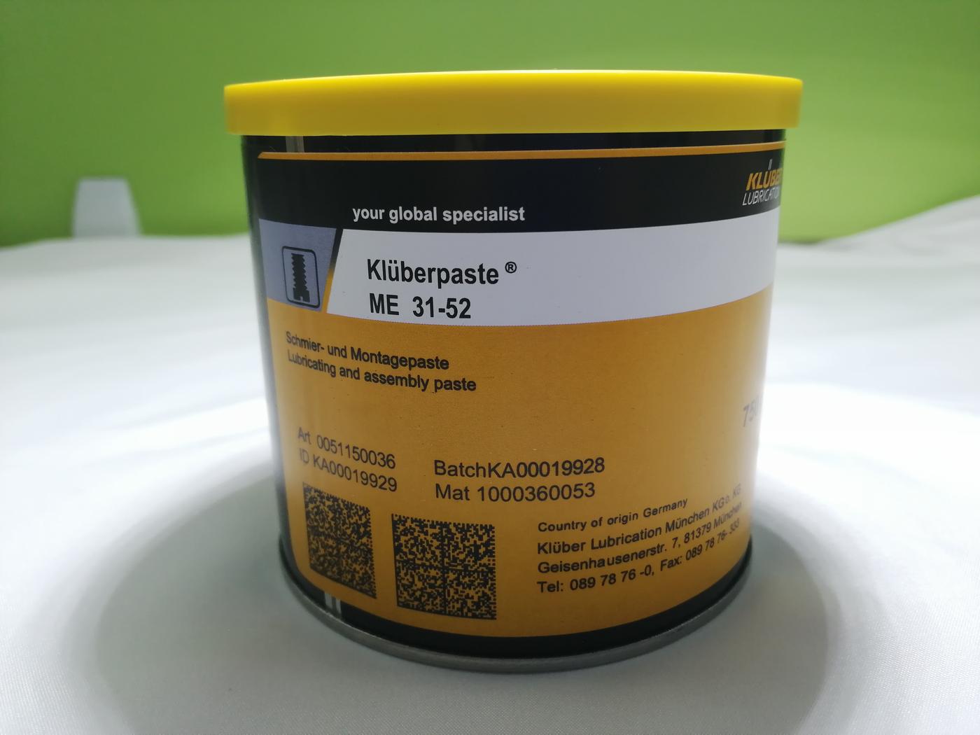 克鲁勃 KLUBER PASTE ME 31-52 750G 润滑油