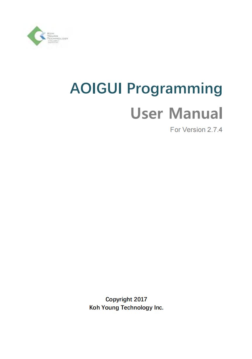 Koh Young AOIGUI Programming Manual V2.7.4.pdf