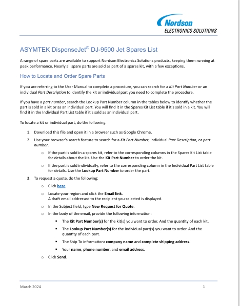 ASYMTEK DispenseJet DJ-9500 Jet Spares List.pdf