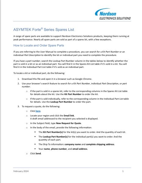 ASYMTEK Forte Series Spares List.pdf