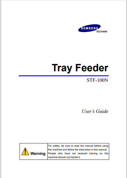 三星贴片机IC Tray柜STF100N电路图手册_A8459.pdf
