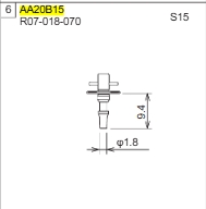 H08/H12/V12 1.8吸嘴