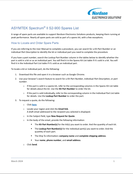 ASYMTEK Spectrum ll Spares List.pdf