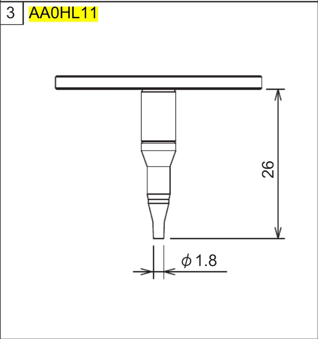 H01/H02头 1.8吸嘴
