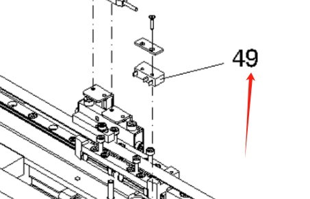 送料轴电机侧末端位置