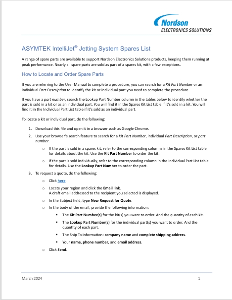 ASYMTEK IntelliJet Jetting System Spares List.pdf